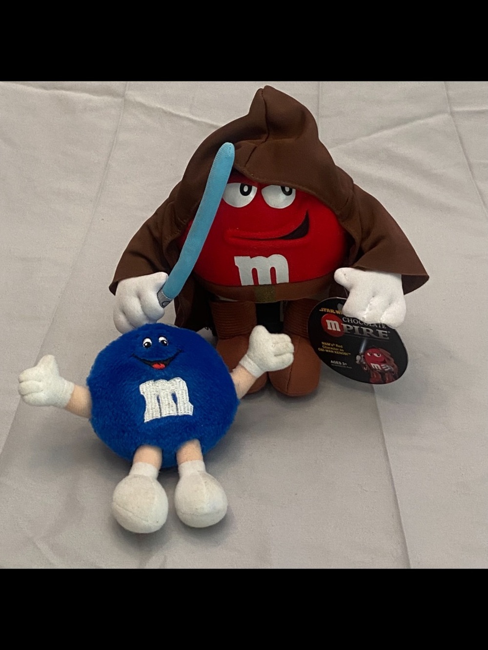 M&M'S Red Jedi Plush with Blue Round M&M Plush